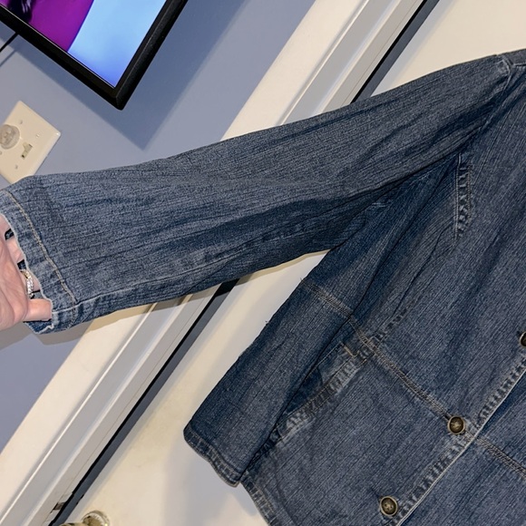 St. John's Bay Denim Tapered Jacket EUC 3X - Picture 4 of 7